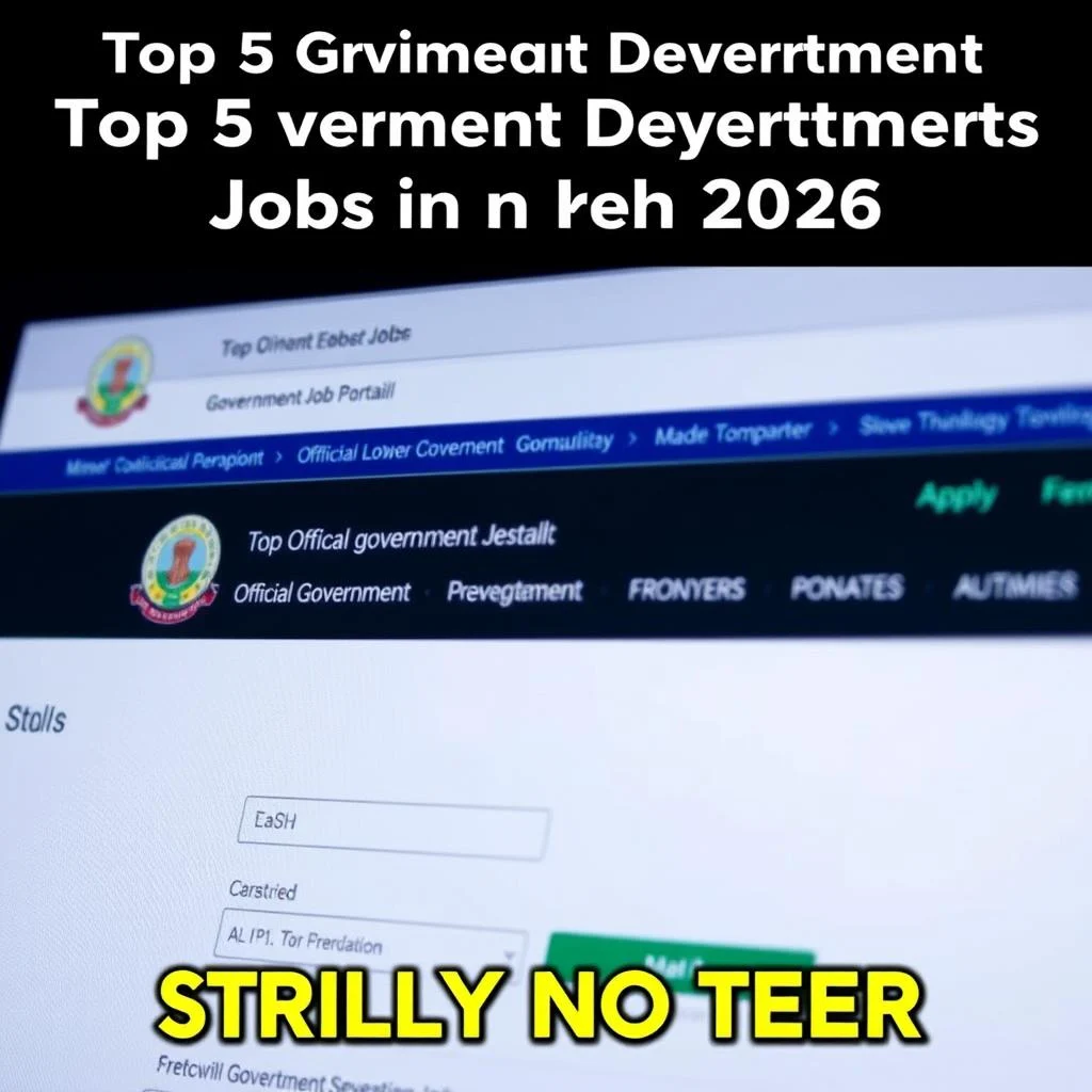 Screenshot of official government job portal homepage showing login and registration buttons