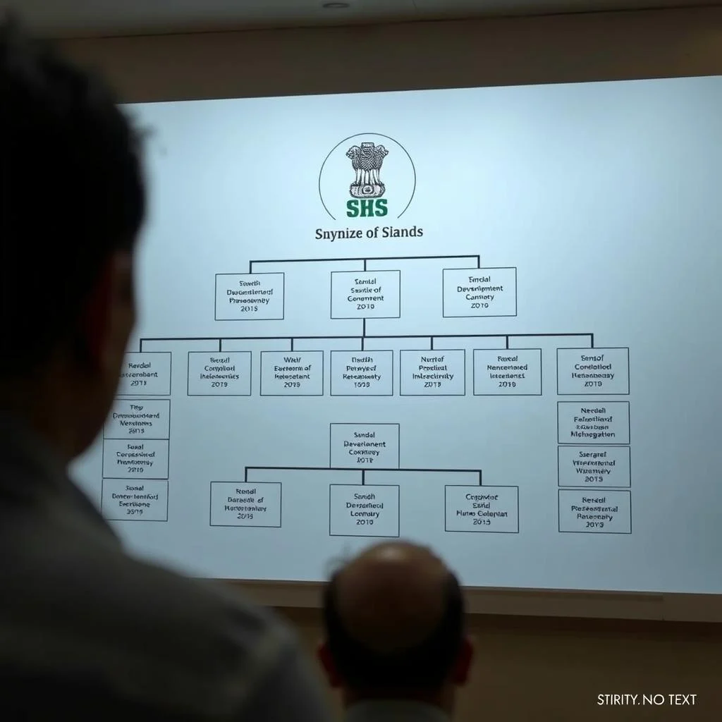Diagram of Sindh government organizational structure highlighting hiring departments