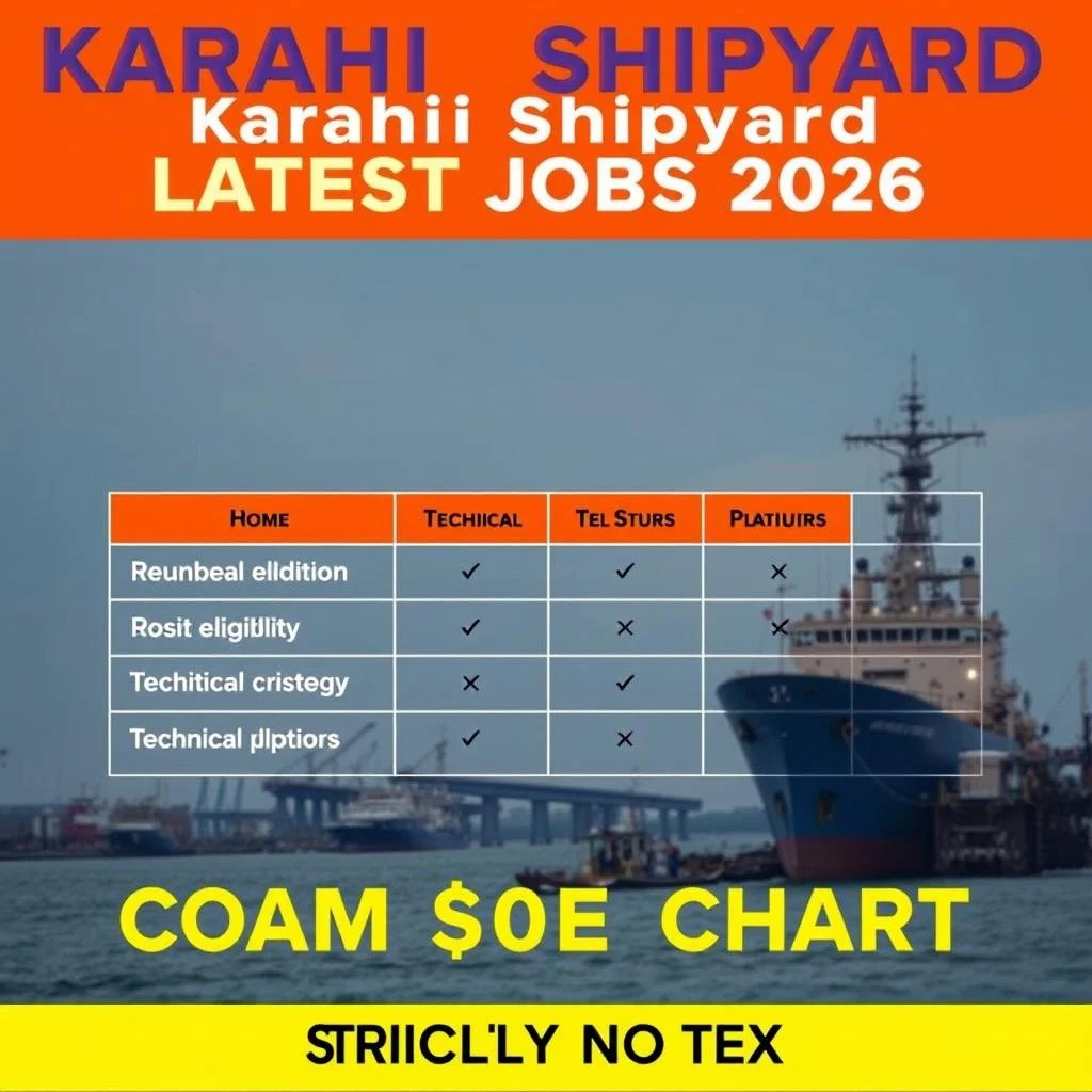 Comparison Chart for eligibility across different technical roles at Karachi Shipyard